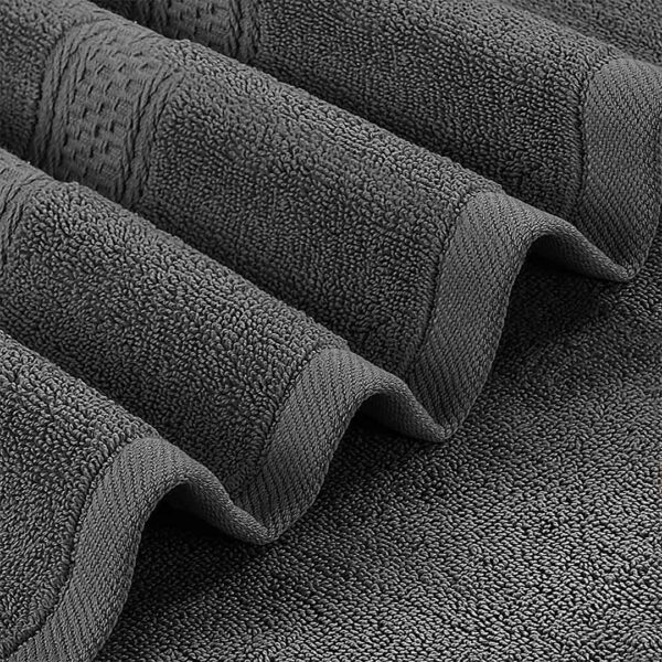 Bath Towel Grey 100% Cotton Extra Absorbent - Image 2