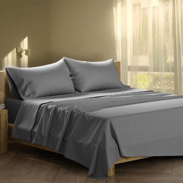 Grey Cotton Bed Sheet