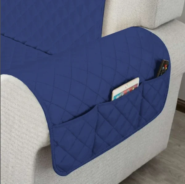 Navy Blue Sofa Cover - Image 2