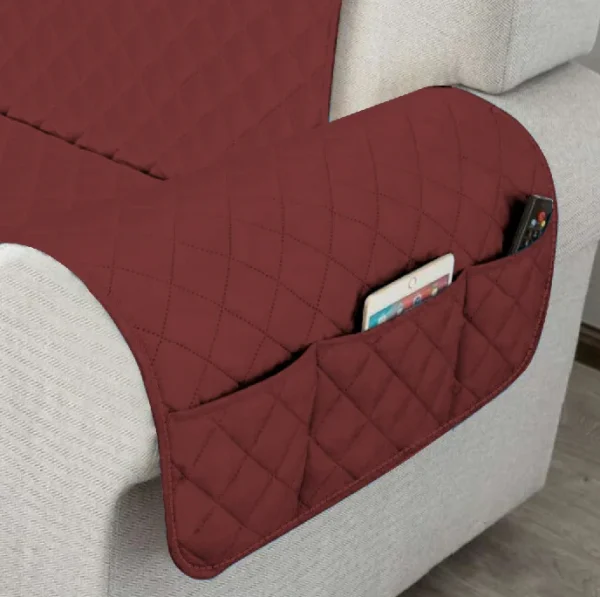 Dark red Sofa Cover - Image 3