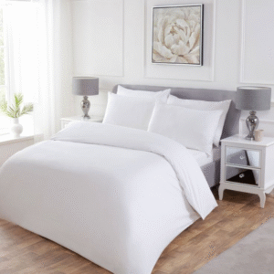 premium white cotton bed sheet