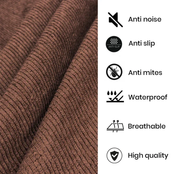 Premium & Export Quality Terry Cotton 100% Waterproof Fitted Style Mattress Protector- Brown Color - Image 4