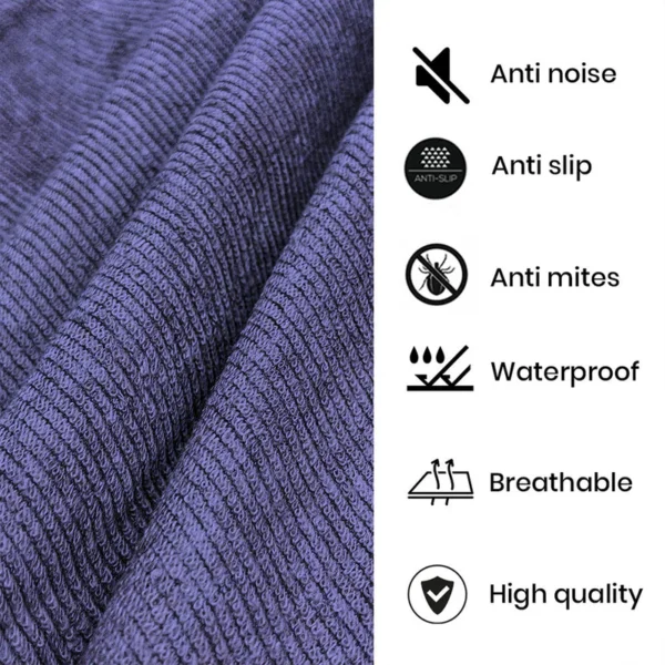 Premium & Export Quality100% Waterproof Fitted Style Mattress Protector- Blue Color - Image 3