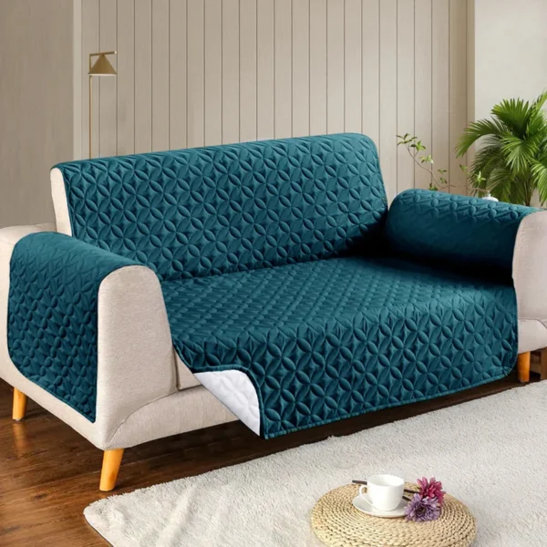 Microfiber Quilted Sofa Cover – Zinc (Multiple Sizes Available)