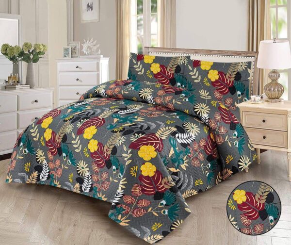 Floral printed cotton bed sheet set - Image 2